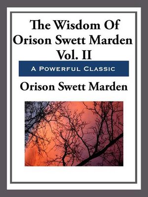 cover image of The Wisdom of Orison Swett Marden